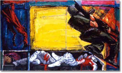 painting entitled ''100 Hours', War (Leviticus 26:19)', from 1991