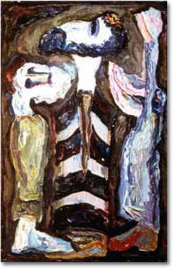 painting entitled 'Three Figures (study, several variations)', from 1966