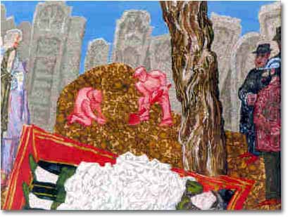 painting entitled 'Burial at Chernovtsy', from 1974