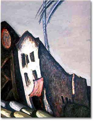 painting entitled 'House at Portsmouth Square', from 1981