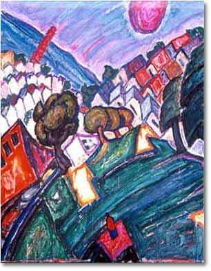 painting entitled 'Precita Park in San Francisco', from 1992