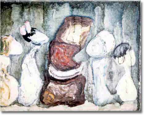 painting entitled 'In Kindergarden (several variations)', from 1963
