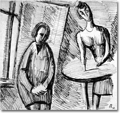 drawing entitled 'Teachers', from 1964