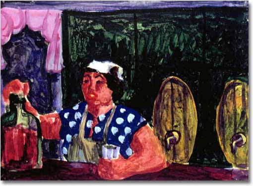 painting entitled 'Beerhouse's Sales Woman', from 1966