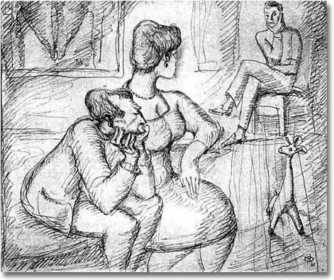 painting entitled 'At the Studio', from 1961