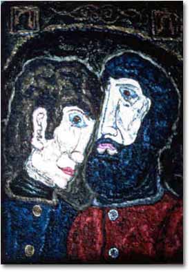 painting entitled 'Father and Son (after Vladimir's Drawing)', from 1976
