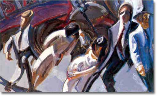 painting entitled 'Crossing', from 1987