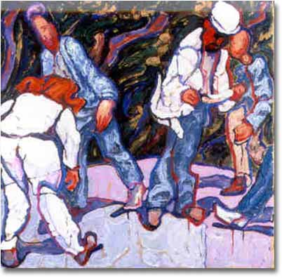 painting entitled 'Noe Valley People', from 1990