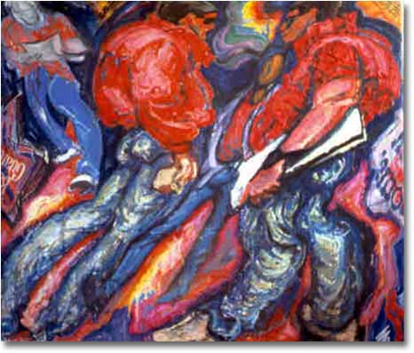 painting entitled 'Castro 
Street Petitioners', from 1992