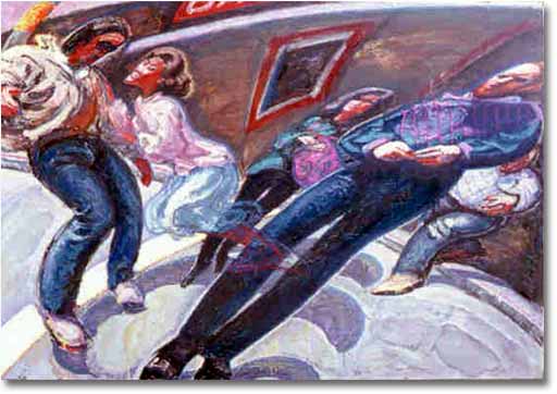 painting entitled 'Advances on Castro Street', from 1992
