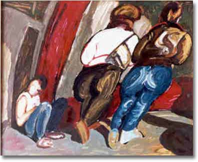 painting entitled 'Passers By', from 1983