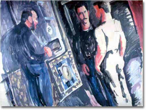 painting entitled 'At the Castro Theater', from 1988