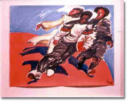 painting entitled 'Image of San Francisco #8 (w/Three Black Persons)', from 1989