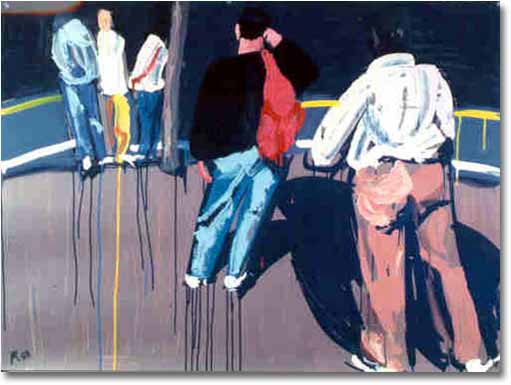 painting entitled 'Five Figures from Mission Street', from 1988
