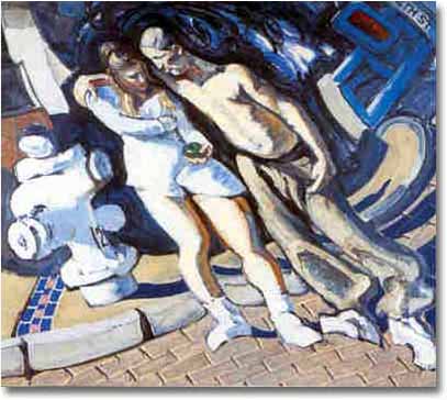 painting entitled 'South of Market, Adam and Eve', from 1994