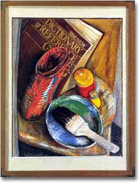 painting entitled 'Still-life w/Dictionary', from 1982-1997